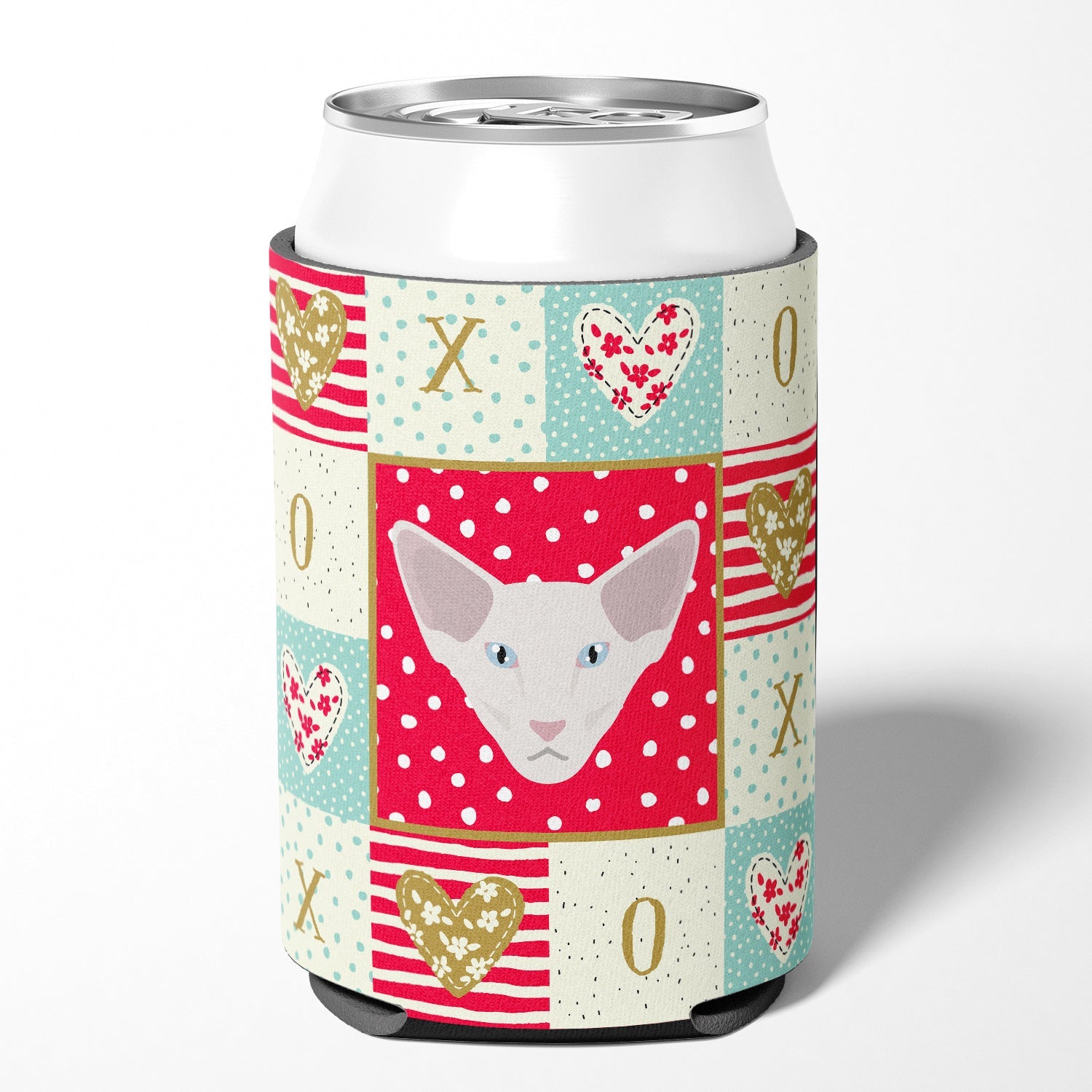 Oriental Longhair Cat Love Can or Bottle Hugger Cooler Sleeve for Standard 12 oz Cans, Insulated Foam Beer & Soda Can Hugger Reusable