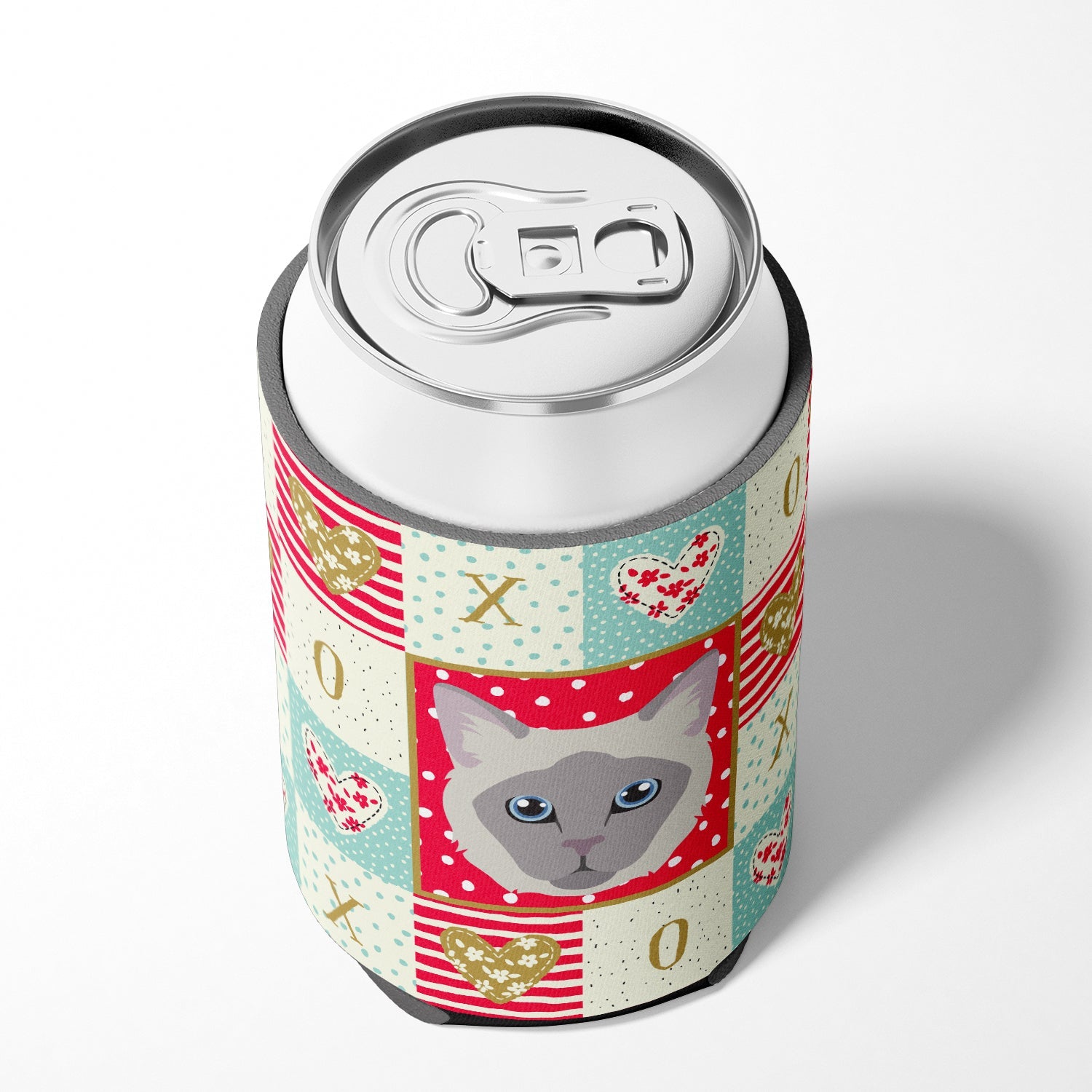 Owyhee Bob Cat Love Can or Bottle Hugger Cooler Sleeve for Standard 12 oz Cans, Insulated Foam Beer & Soda Can Hugger Reusable