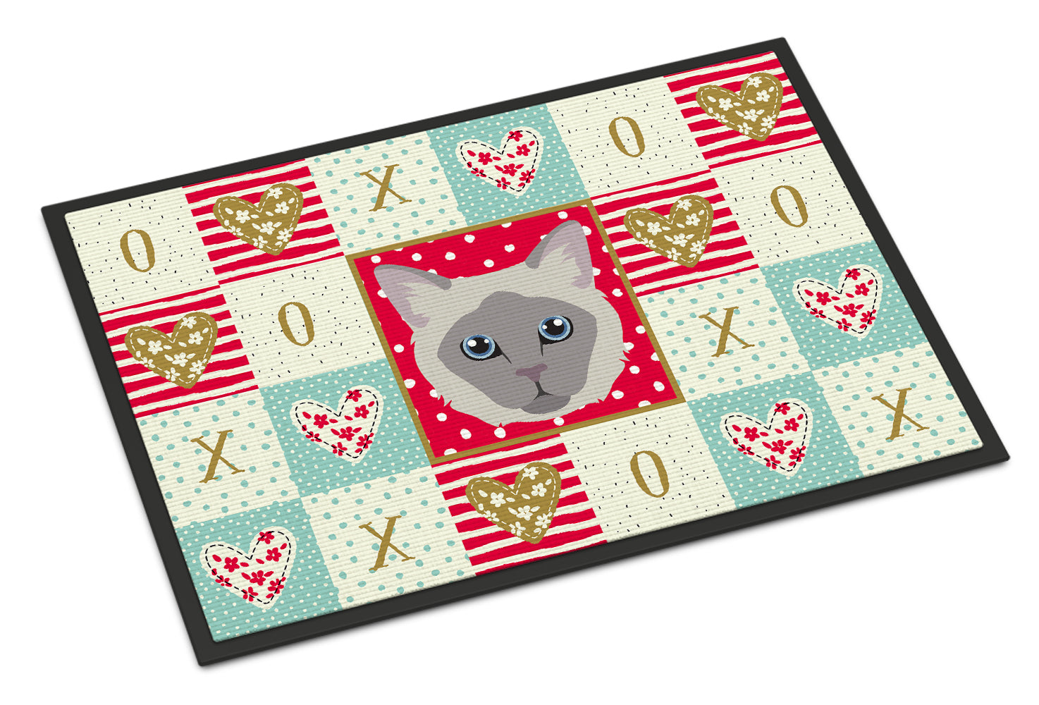 Owyhee Bob Cat Love Doormat Indoor Outdoor 18H X 27W Front Door Mat Rugs for Entryway, Non Slip Washable