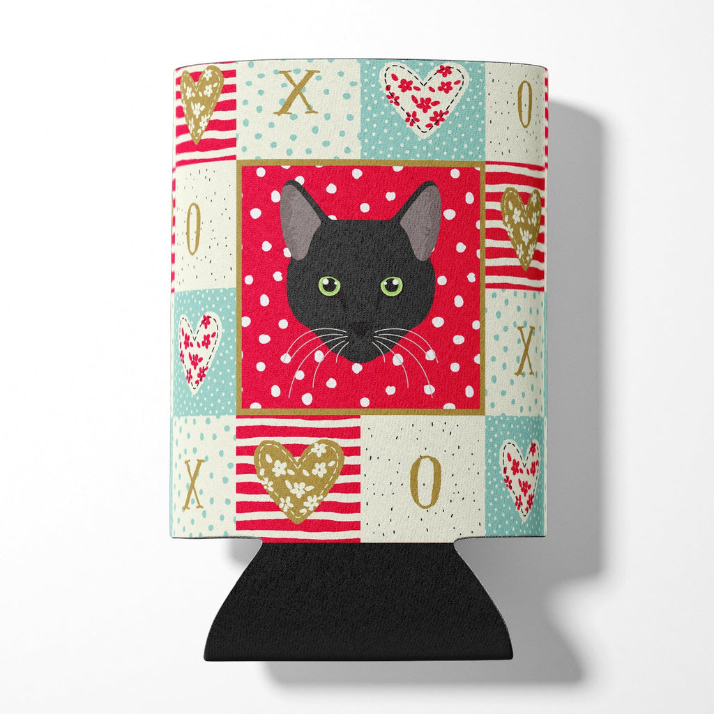 Pantherette Cat Love Can or Bottle Hugger Cooler Sleeve for Standard 12 oz Cans, Insulated Foam Beer & Soda Can Hugger Reusable