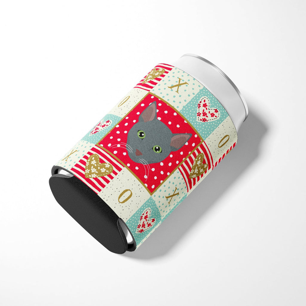 Raas Cat Love Can or Bottle Hugger Cooler Sleeve for Standard 12 oz Cans, Insulated Foam Beer & Soda Can Hugger Reusable