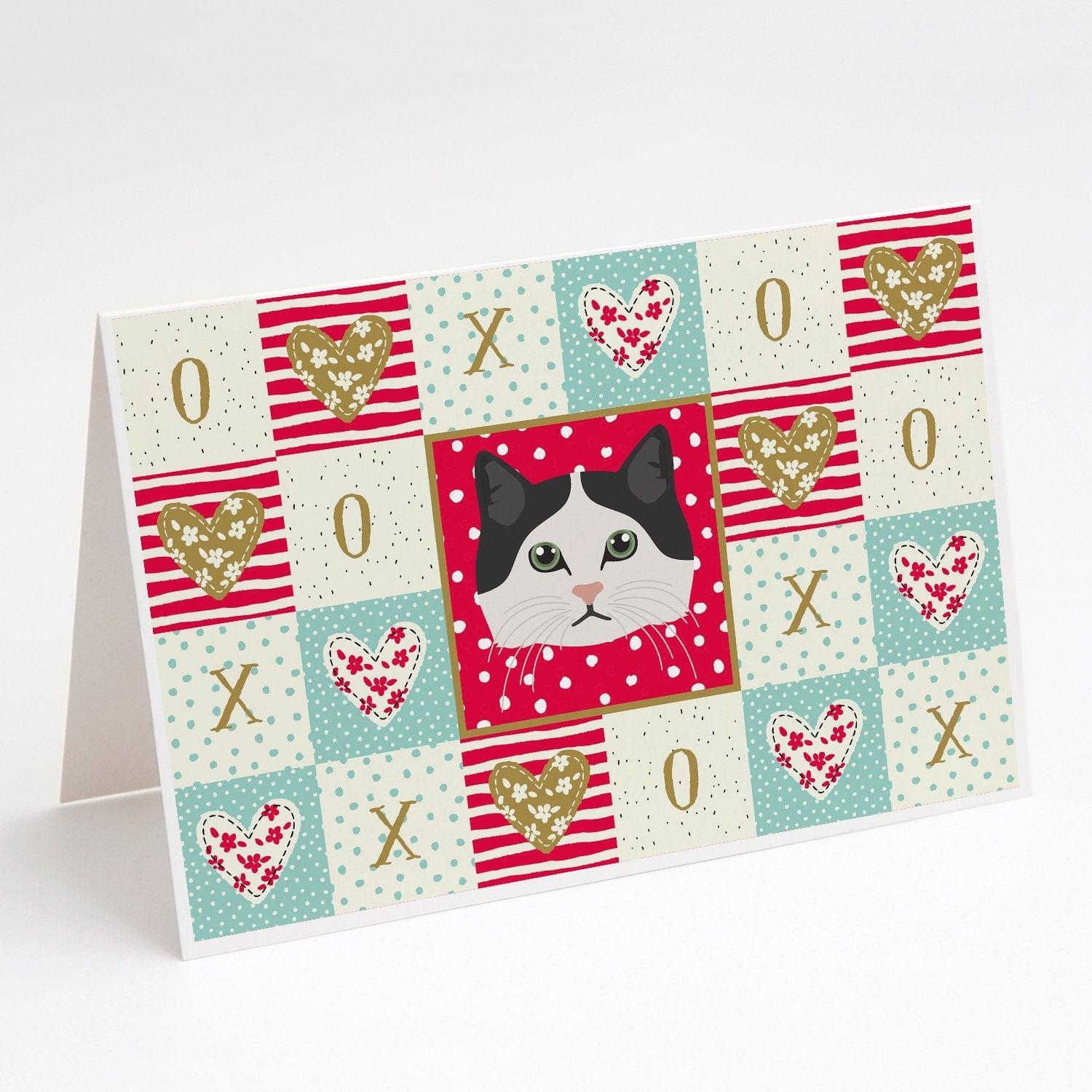 Ragamuffin Cat Love Greeting Cards Pack of 8 Blank Cards with Envelopes Whimsical A7 Size 5x7