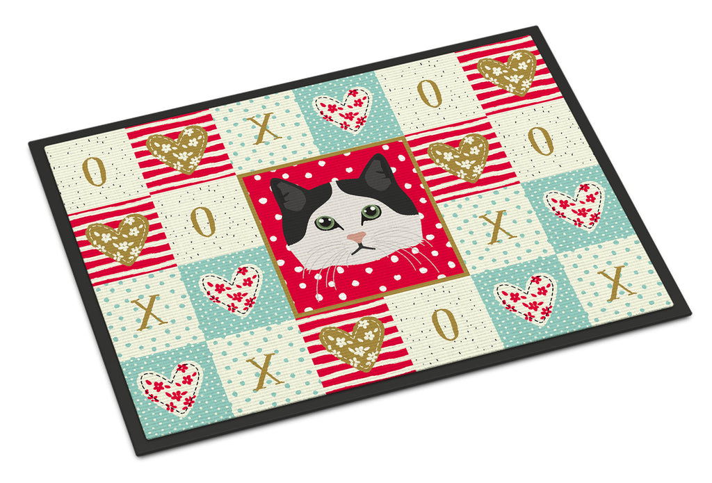 Ragamuffin Cat Love Doormat Indoor Outdoor 24H X 36W Front Door Mat Rugs for Entryway, Non Slip Washable Low Pile,