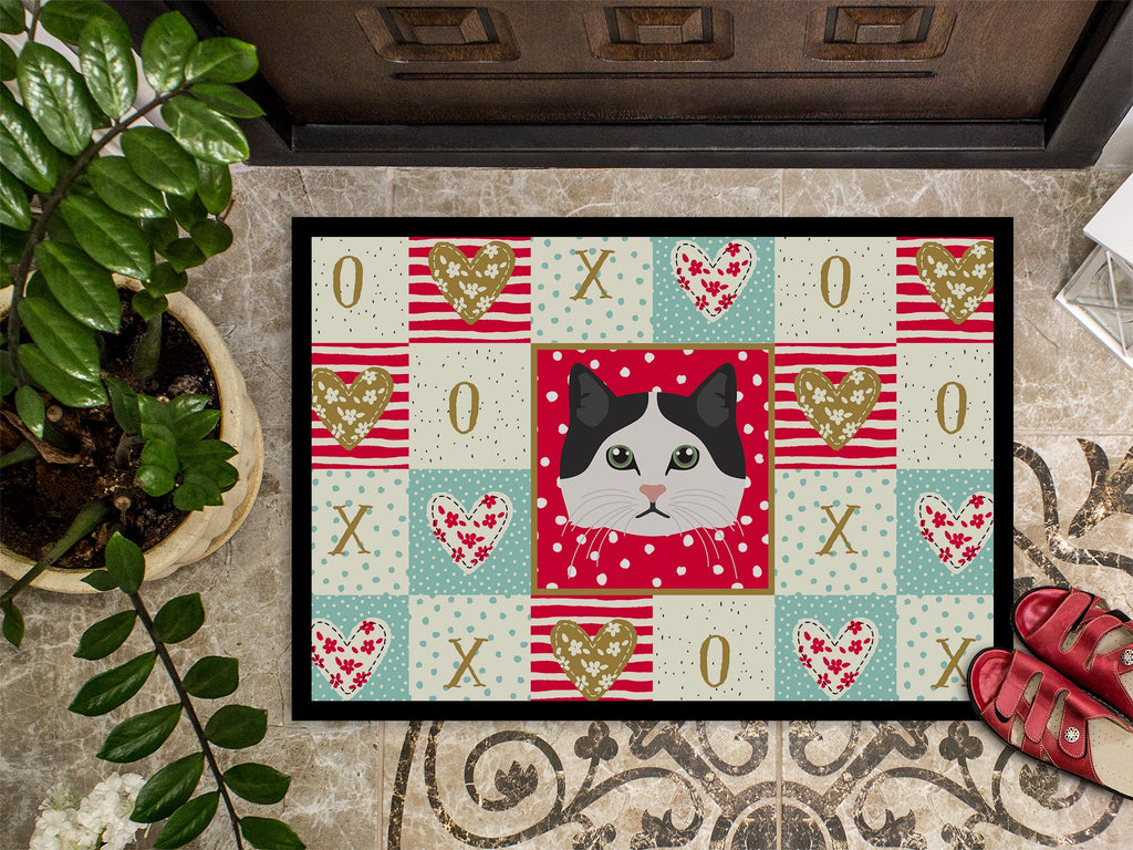 Ragamuffin Cat Love Doormat Indoor Outdoor 18H X 27W Front Door Mat Rugs for Entryway, Non Slip Washable