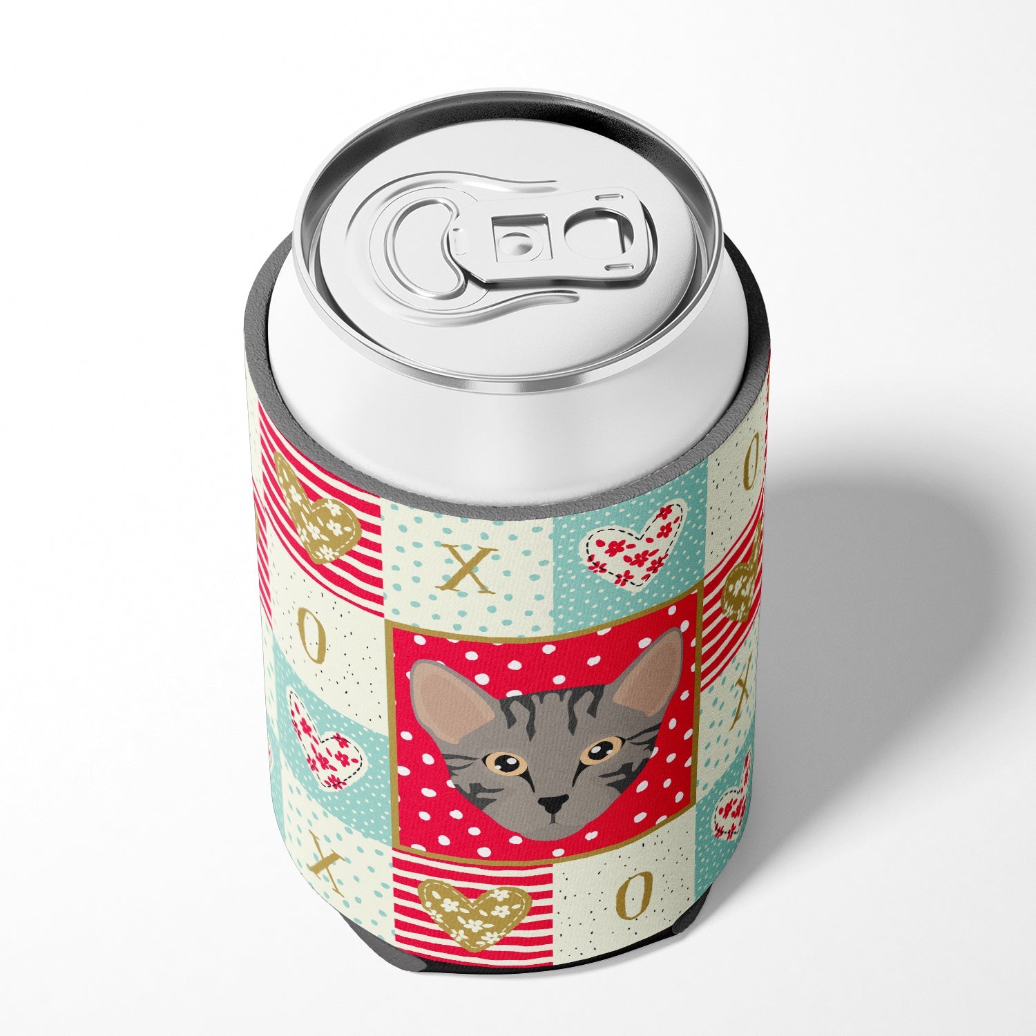 Safari Cat Love Can or Bottle Hugger Cooler Sleeve for Standard 12 oz Cans, Insulated Foam Beer & Soda Can Hugger Reusable