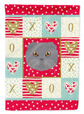 Scottish Fold Cat Love House Flag 28x40 Porch Sleeve Pole Decorative Outside Yard Banner Artwork Wall Hanging, Polyester