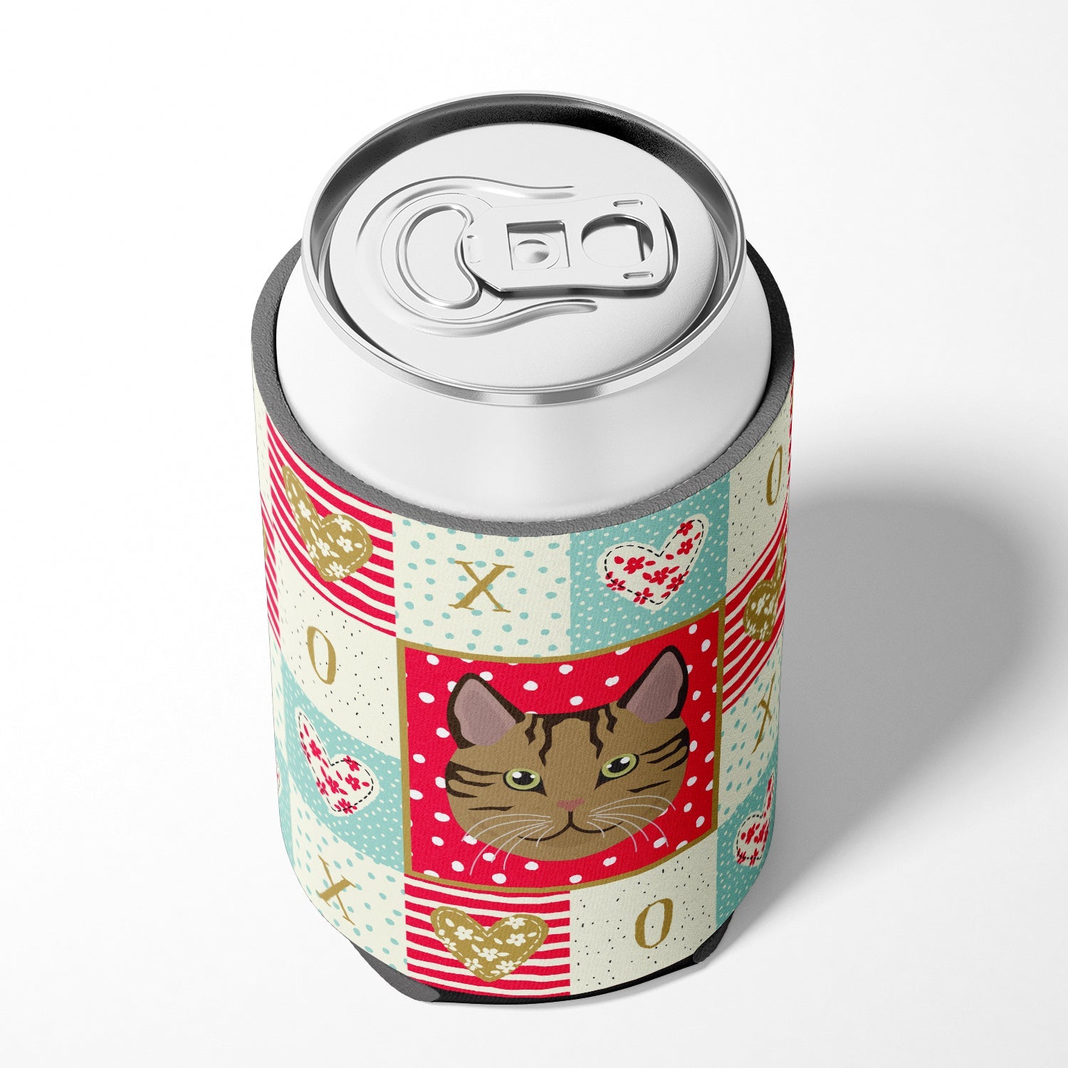 Scottish Straight Cat Love Can or Bottle Hugger Cooler Sleeve for Standard 12 oz Cans, Insulated Foam Beer & Soda Can Hugger Reusable