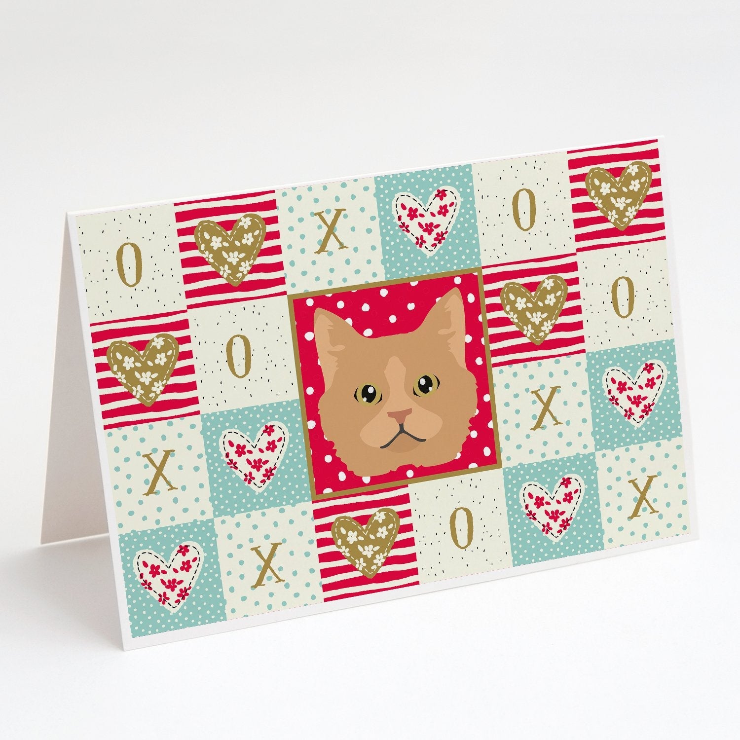 Selkirk Rex Cat Love Greeting Cards Pack of 8 Blank Cards with Envelopes Whimsical A7 Size 5x7