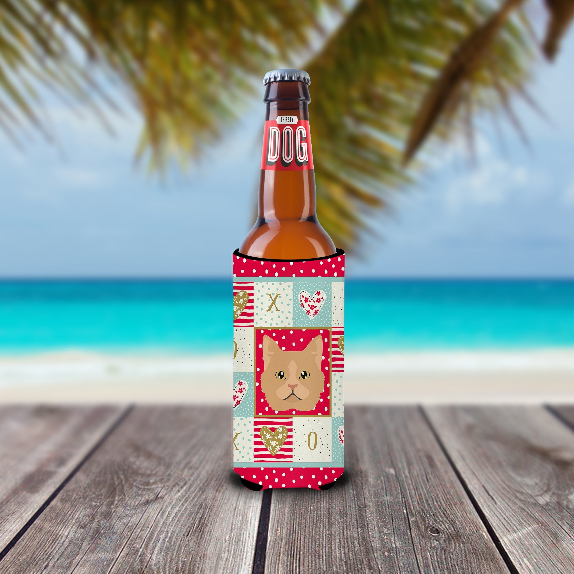 Selkirk Rex Cat Love Slim Can Hugger , Insulated Foam Hugger for 12 oz Slim Cans, Beer Bottles & Water Bottles, Printed in USA