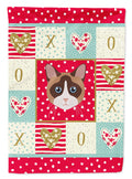 Snowshoe Cat Love House Flag 28x40 Porch Sleeve Pole Decorative Outside Yard Banner Artwork Wall Hanging, Polyester