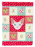 Sphynx Cat Love House Flag 28x40 Porch Sleeve Pole Decorative Outside Yard Banner Artwork Wall Hanging, Polyester