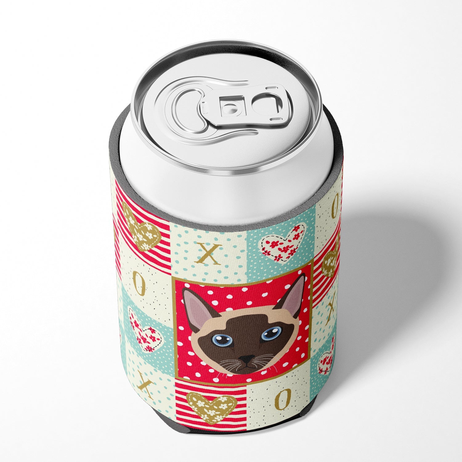 Tonkinese Cat Love Can or Bottle Hugger Cooler Sleeve for Standard 12 oz Cans, Insulated Foam Beer & Soda Can Hugger Reusable
