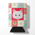 Turkish Angora Cat Love Can or Bottle Hugger Cooler Sleeve for Standard 12 oz Cans, Insulated Foam Beer & Soda Can Hugger Reusable