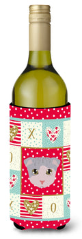Ukrainian Levkoy Cat Love Wine Bottle Hugger Gift Sleeve for Standard 750 ml Bottles, Insulated Reusable Also Fits Mini Shot & Pint Bottles