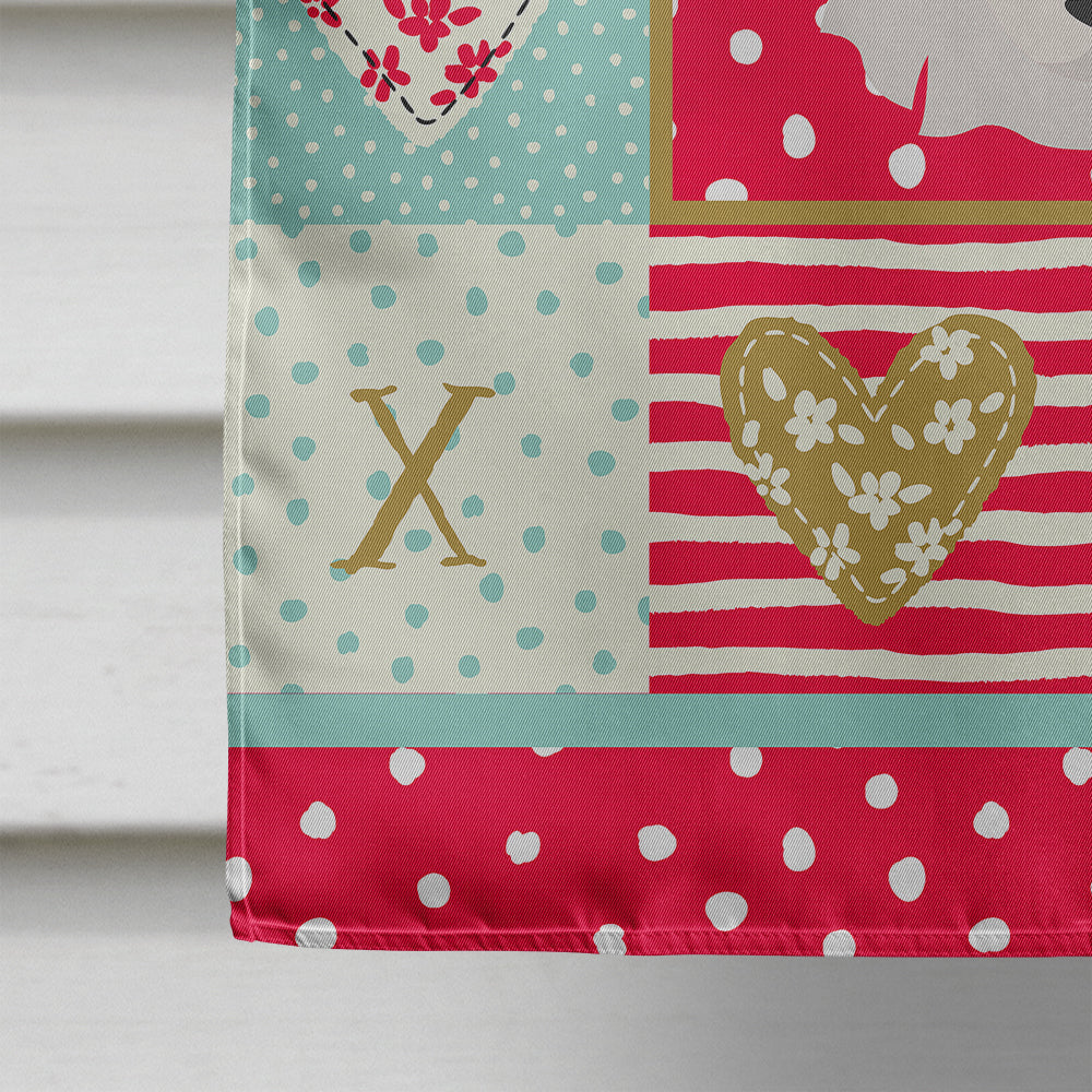 Danish Spitz Love House Flag 28x40 Porch Sleeve Pole Decorative Outside Yard Banner Artwork Wall Hanging, Polyester