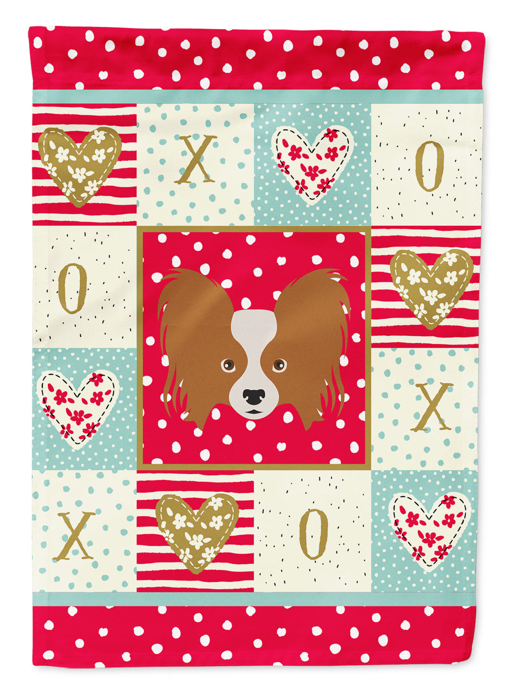 Papillon Love House Flag 28x40 Porch Sleeve Pole Decorative Outside Yard Banner Artwork Wall Hanging, Polyester