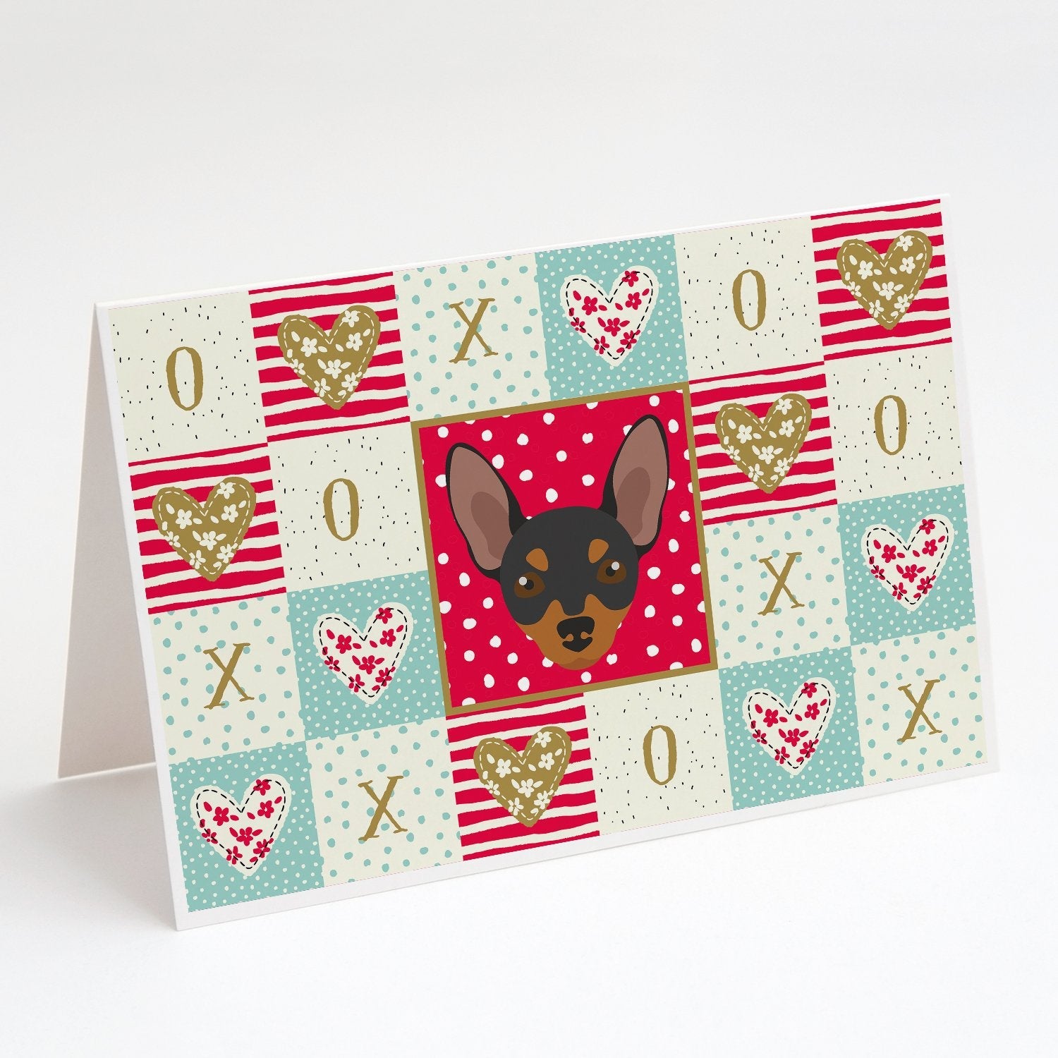 Prague Ratter Love Greeting Cards Pack of 8 Blank Cards with Envelopes Whimsical A7 Size 5x7
