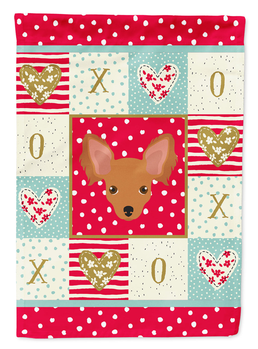 Russian Tor Terrier Love House Flag 28x40 Porch Sleeve Pole Decorative Outside Yard Banner Artwork Wall Hanging, Polyester