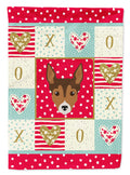 Tenterfield Terrier Love House Flag 28x40 Porch Sleeve Pole Decorative Outside Yard Banner Artwork Wall Hanging, Polyester