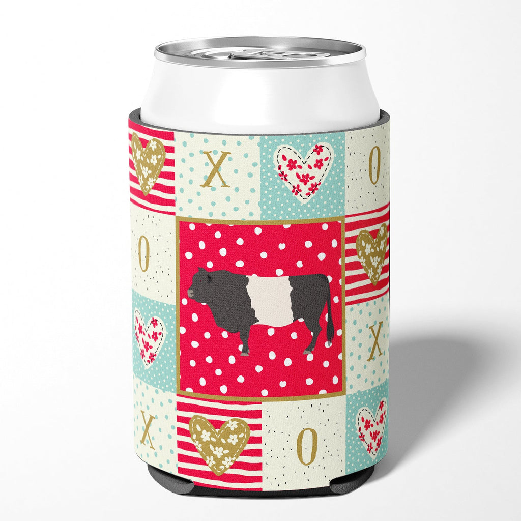 Belted Galloway Cow Love Can or Bottle Hugger Cooler Sleeve for Standard 12 oz Cans, Insulated Foam Beer & Soda Can Hugger Reusable