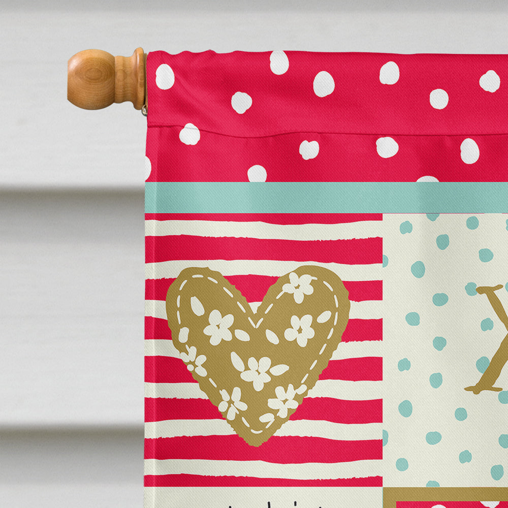 Polish Poland Chicken Love House Flag 28x40 Porch Sleeve Pole Decorative Outside Yard Banner Artwork Wall Hanging, Polyester