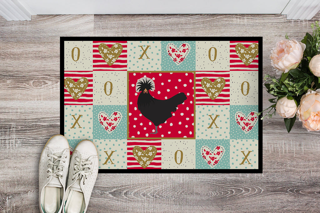 Polish Poland Chicken Love Doormat Indoor Outdoor 18H X 27W Front Door Mat Rugs for Entryway, Non Slip Washable