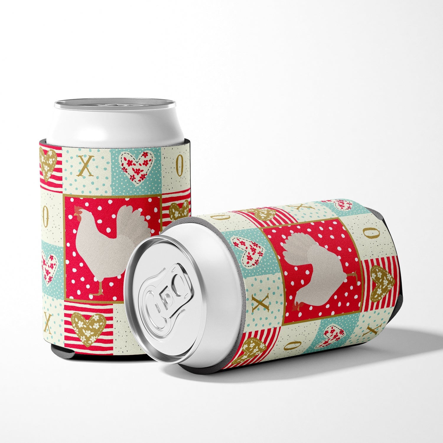 Leghorn Chicken Love Can or Bottle Hugger Cooler Sleeve for Standard 12 oz Cans, Insulated Foam Beer & Soda Can Hugger Reusable