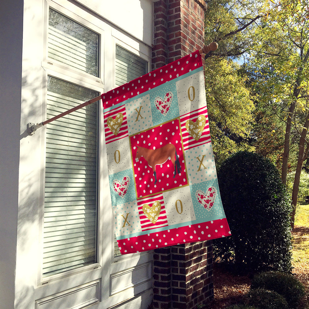 Mule Love House Flag 28x40 Porch Sleeve Pole Decorative Outside Yard Banner Artwork Wall Hanging, Polyester