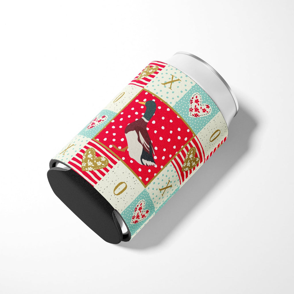 Rouen Duck Love Can or Bottle Hugger Cooler Sleeve for Standard 12 oz Cans, Insulated Foam Beer & Soda Can Hugger Reusable