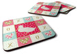 Crested Duck Love Foam Coasters Set of 4 Cup Coasters for Indoor Outdoor, Tabletop Protection, Anti Slip, Mouse pad Material