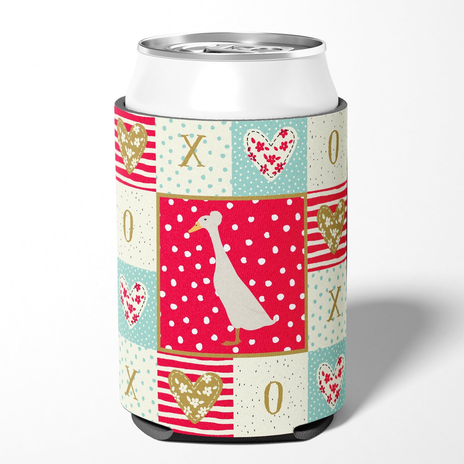 Bali Duck Love Can or Bottle Hugger Cooler Sleeve for Standard 12 oz Cans, Insulated Foam Beer & Soda Can Hugger Reusable