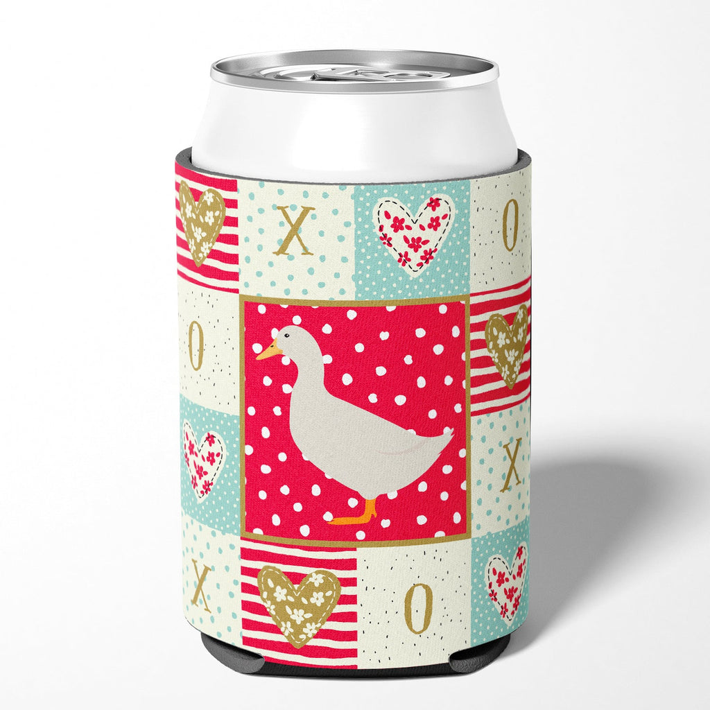 American Pekin Duck Love Can or Bottle Hugger Cooler Sleeve for Standard 12 oz Cans, Insulated Foam Beer & Soda Can Hugger Reusable