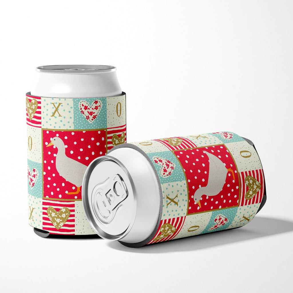 American Pekin Duck Love Can or Bottle Hugger Cooler Sleeve for Standard 12 oz Cans, Insulated Foam Beer & Soda Can Hugger Reusable