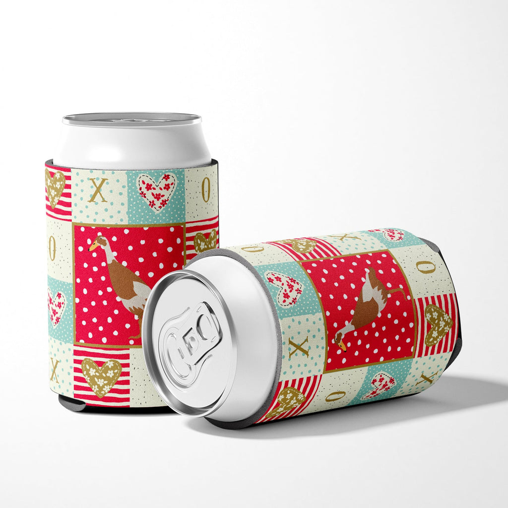 Indian Runner Duck Love Can or Bottle Hugger Cooler Sleeve for Standard 12 oz Cans, Insulated Foam Beer & Soda Can Hugger Reusable