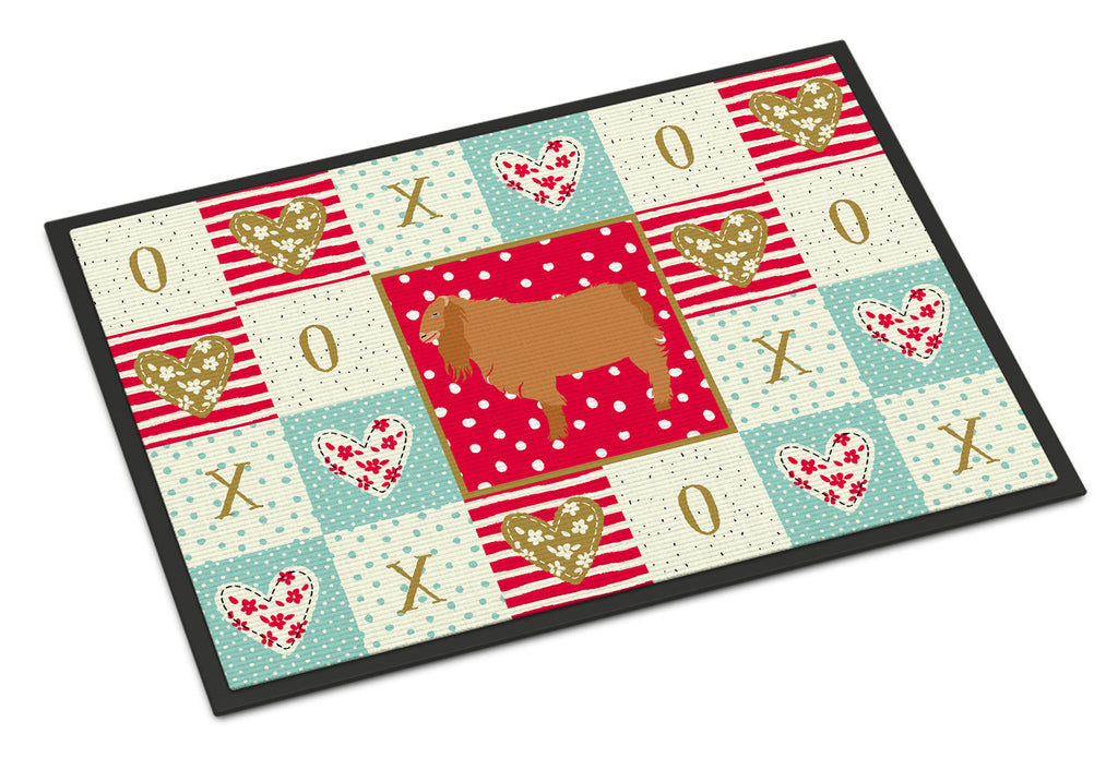 American Lamancha Goat Love Doormat Indoor Outdoor 18H X 27W Front Door Mat Rugs for Entryway, Non Slip Washable