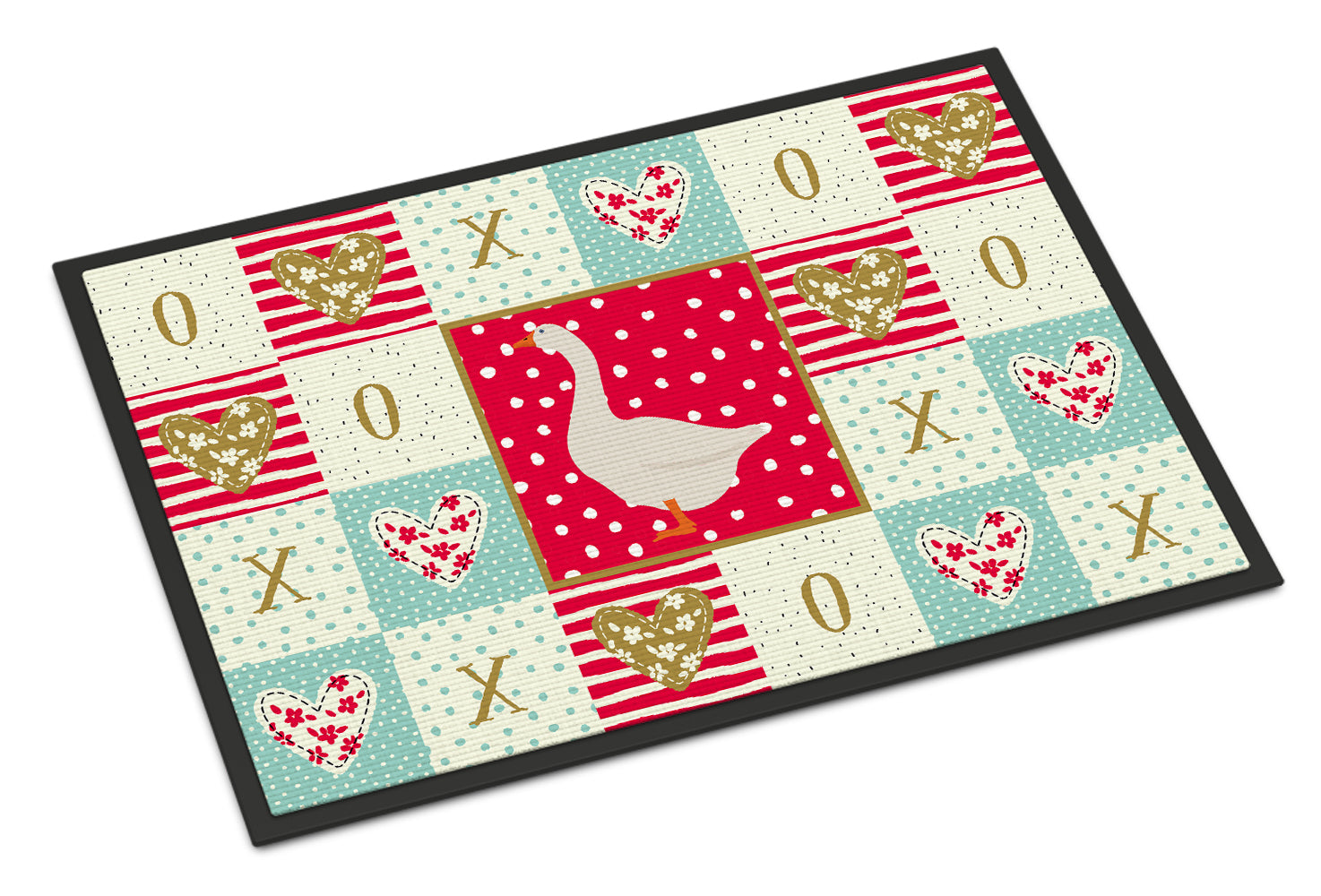 Embden Goose Love Doormat Indoor Outdoor 18H X 27W Front Door Mat Rugs for Entryway, Non Slip Washable