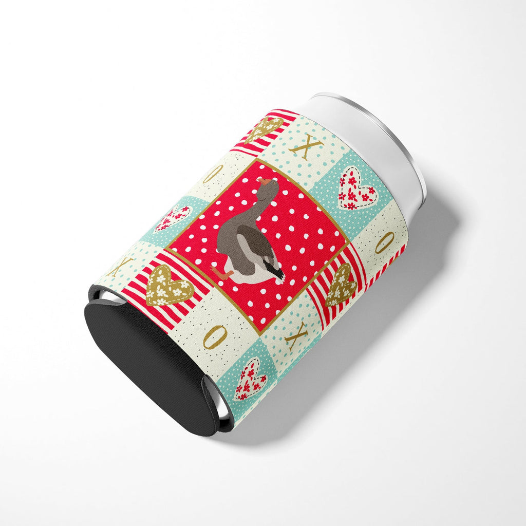 Toulouse Goose Love Can or Bottle Hugger Cooler Sleeve for Standard 12 oz Cans, Insulated Foam Beer & Soda Can Hugger Reusable