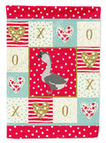 African Goose Love House Flag 28x40 Porch Sleeve Pole Decorative Outside Yard Banner Artwork Wall Hanging, Polyester