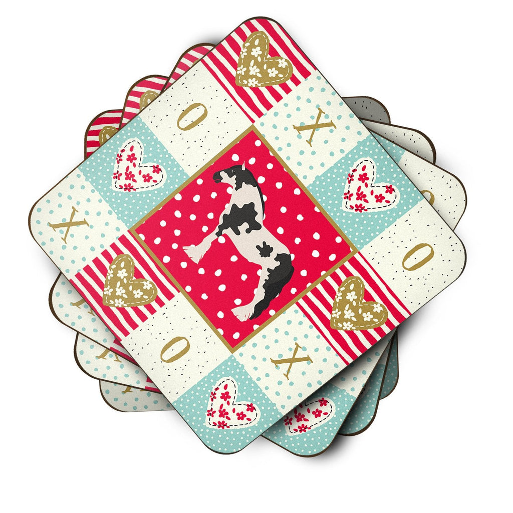 Cyldesdale Horse Love Foam Coasters Set of 4 Cup Coasters for Indoor Outdoor, Tabletop Protection, Anti Slip, Mouse pad Material