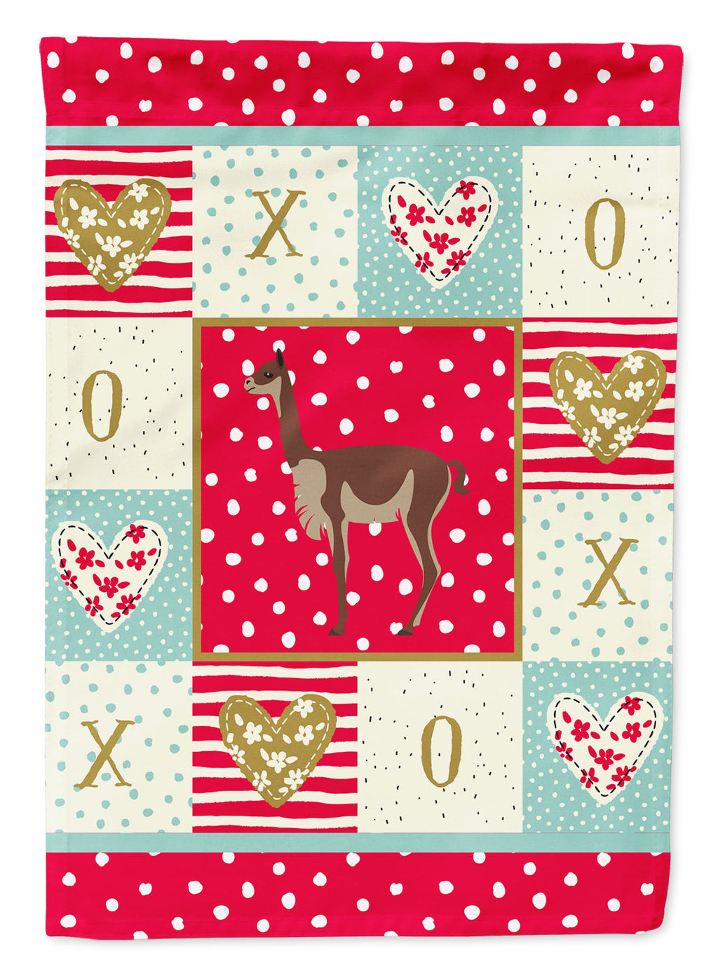 Vicugna or Vicuna Love House Flag 28x40 Porch Sleeve Pole Decorative Outside Yard Banner Artwork Wall Hanging, Polyester
