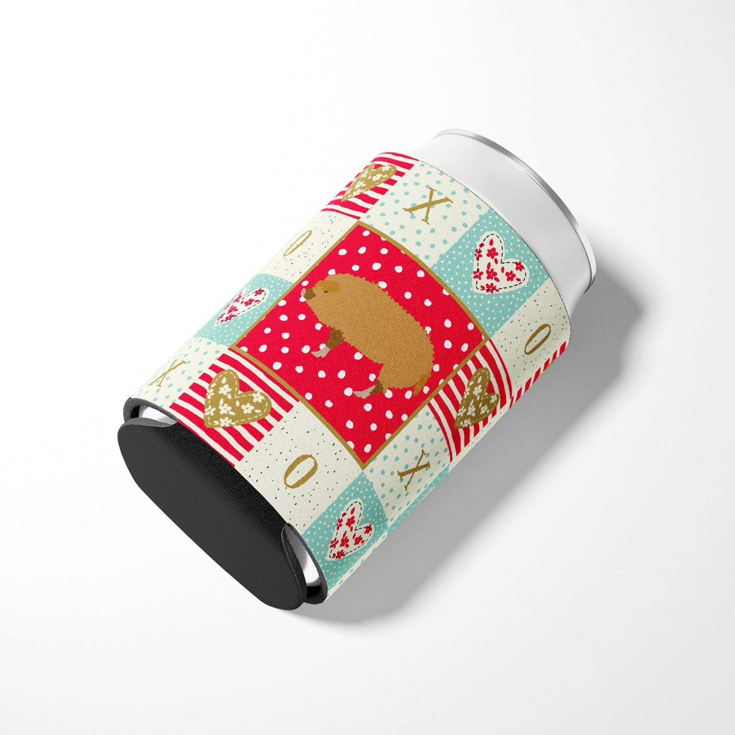 Hungarian Mangalica Pig Love Can or Bottle Hugger Cooler Sleeve for Standard 12 oz Cans, Insulated Foam Beer & Soda Can Hugger Reusable