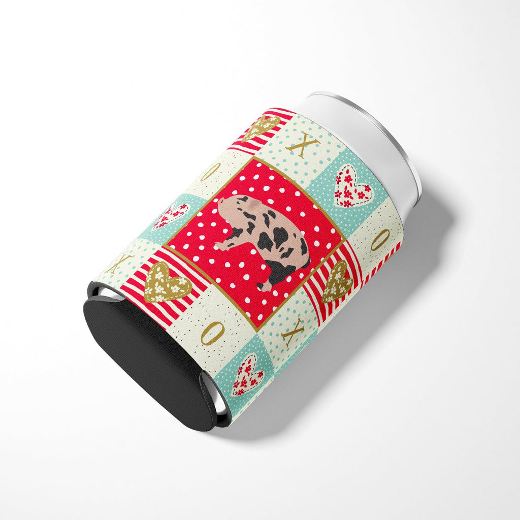 Mini Miniature Pig Love Can or Bottle Hugger Cooler Sleeve for Standard 12 oz Cans, Insulated Foam Beer & Soda Can Hugger Reusable
