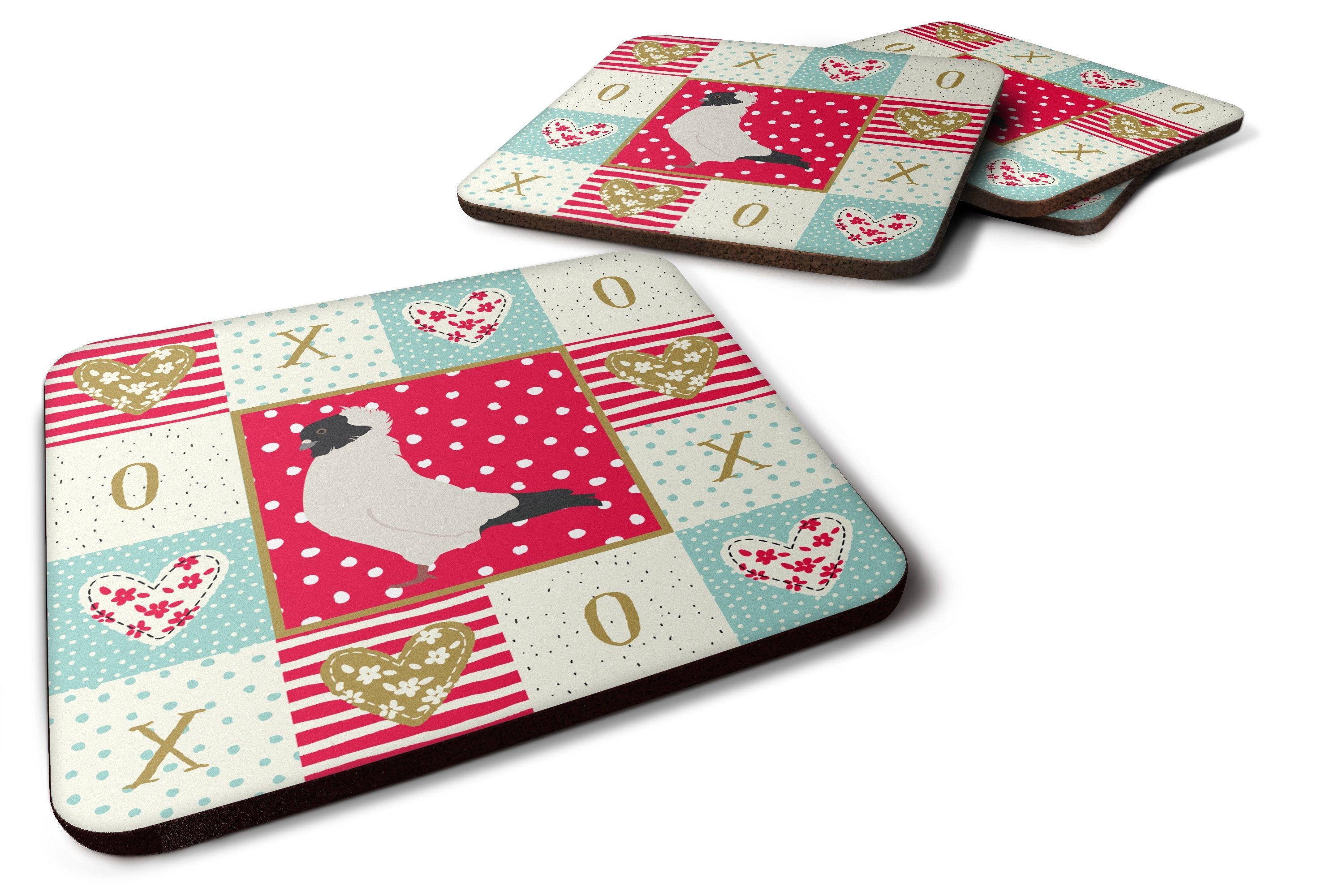 Nun Pigeon Love Foam Coasters Set of 4 Cup Coasters for Indoor Outdoor, Tabletop Protection, Anti Slip, Mouse pad Material