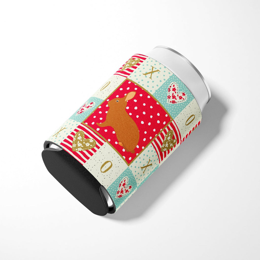Rex Rabbit Love Can or Bottle Hugger Cooler Sleeve for Standard 12 oz Cans, Insulated Foam Beer & Soda Can Hugger Reusable