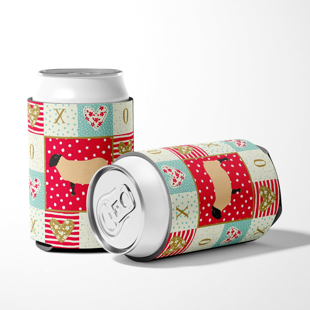 Suffolk Sheep Love Can or Bottle Hugger Cooler Sleeve for Standard 12 oz Cans, Insulated Foam Beer & Soda Can Hugger Reusable