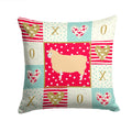 English Leicester Longwool Sheep Love Decorative Throw Pillow 14x14 Indoor Outdoor Accent Cushion, Fabric Cover with Insert for Sofa, Bed, Porch & Living Room