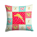 Belgian Hunchback Canary Love Decorative Throw Pillow 14x14 Indoor Outdoor Accent Cushion, Fabric Cover with Insert for Sofa, Bed, Porch & Living Room