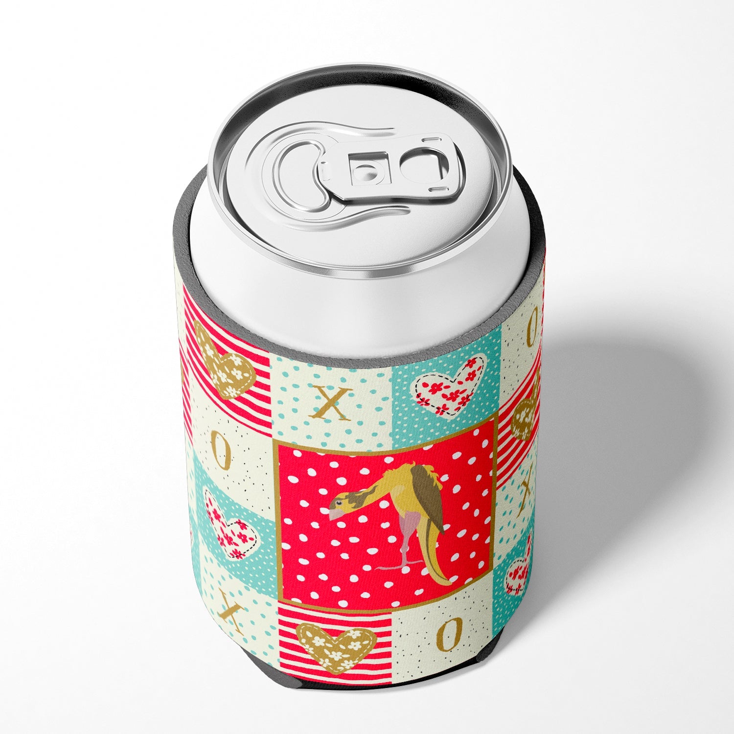 Jibso Canary Love Can or Bottle Hugger Cooler Sleeve for Standard 12 oz Cans, Insulated Foam Beer & Soda Can Hugger Reusable