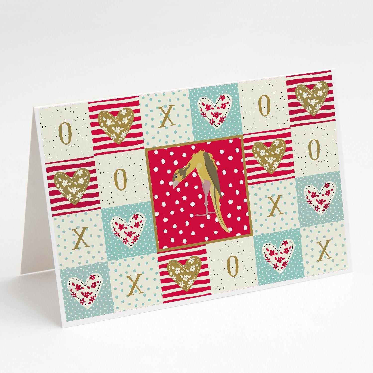 Jibso Canary Love Greeting Cards Pack of 8 Blank Cards with Envelopes Whimsical A7 Size 5x7