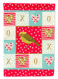Lizard Canary Love House Flag 28x40 Porch Sleeve Pole Decorative Outside Yard Banner Artwork Wall Hanging, Polyester